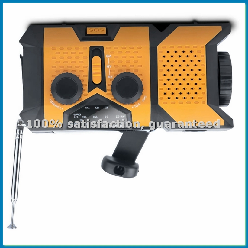 Solar Powered Charger - Solar-Handkurbelradio mit LED-Taschenlampe, AM/FM/NOAA Tragbares Wetterradio