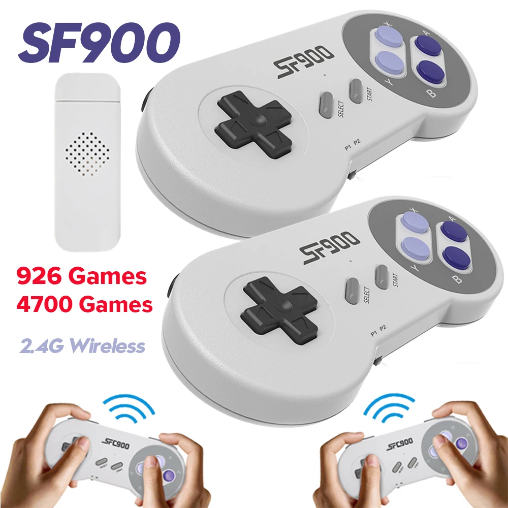 Retro Game Controller Usb - SF900 Retro-Videospielkonsole HD-Spielstick mit 4700/926 Spielen