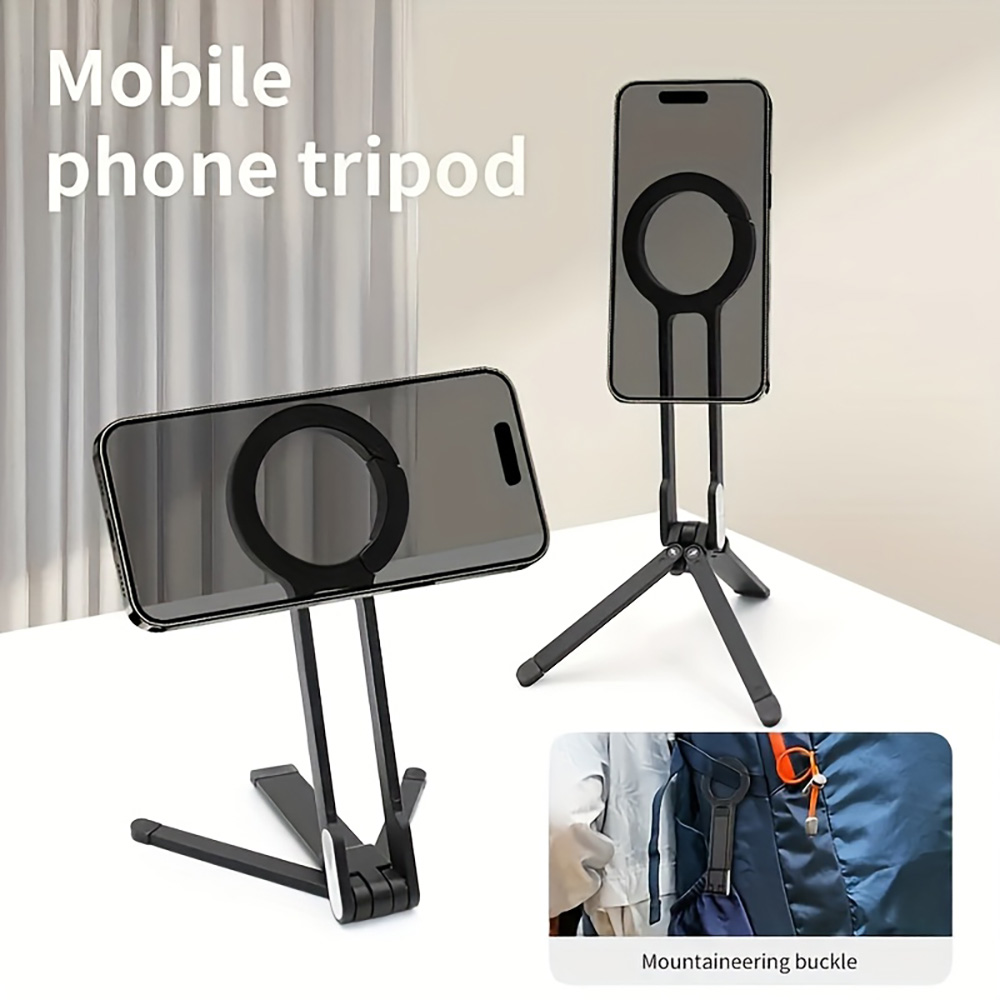 Auto Tracking Tripod - Karabiner-Handy-Stativ mit magnetischem Halter, universeller, verstellbarer,