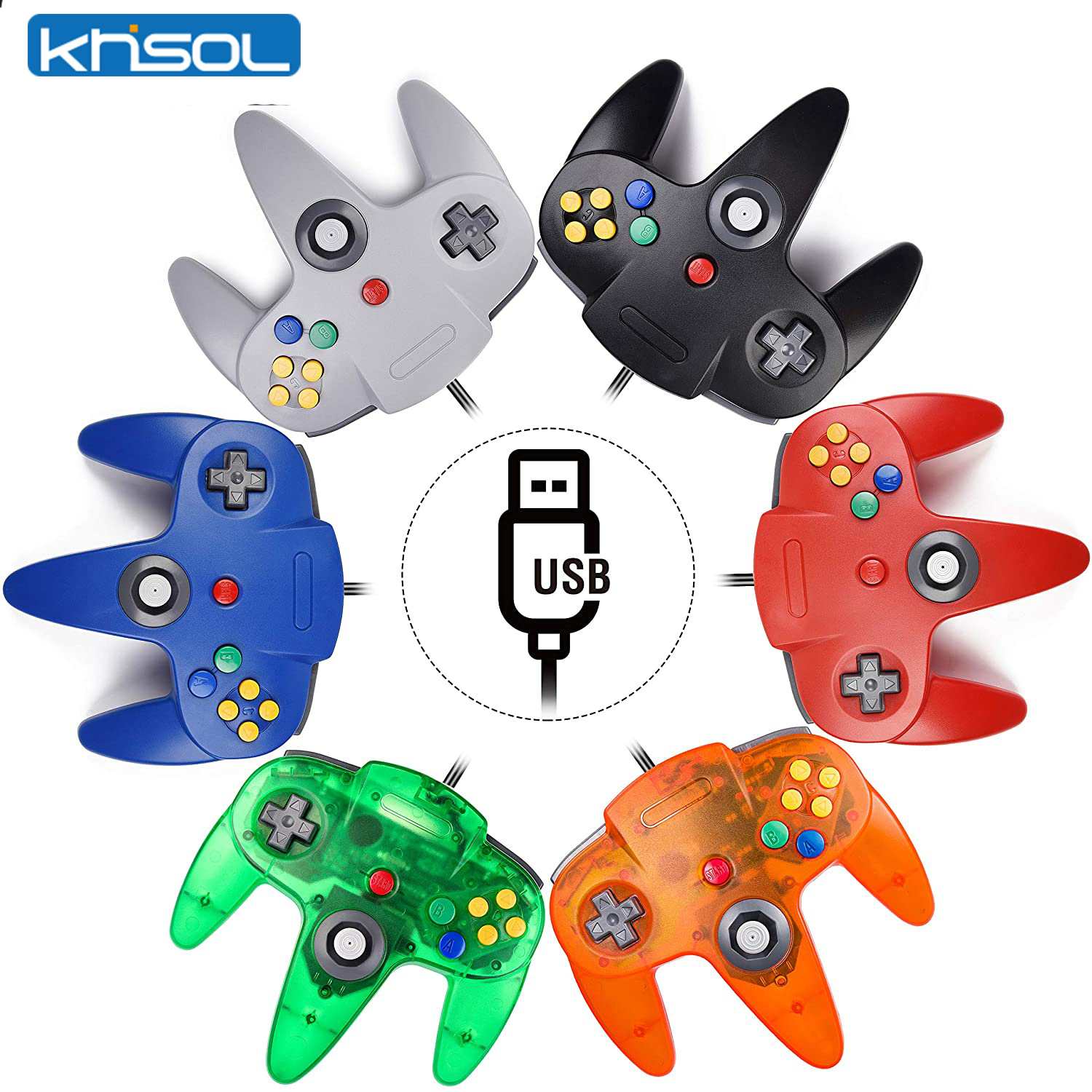 Retro Game Controller Usb - N64 Controller Klassische USB Wired Remote