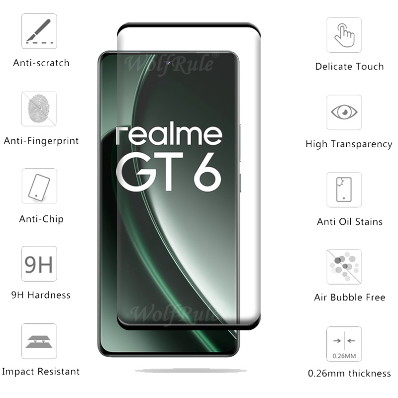 6-in-1 für Realme GT 6 Glas Op – Realme Gt 6 Bewertung und Preis