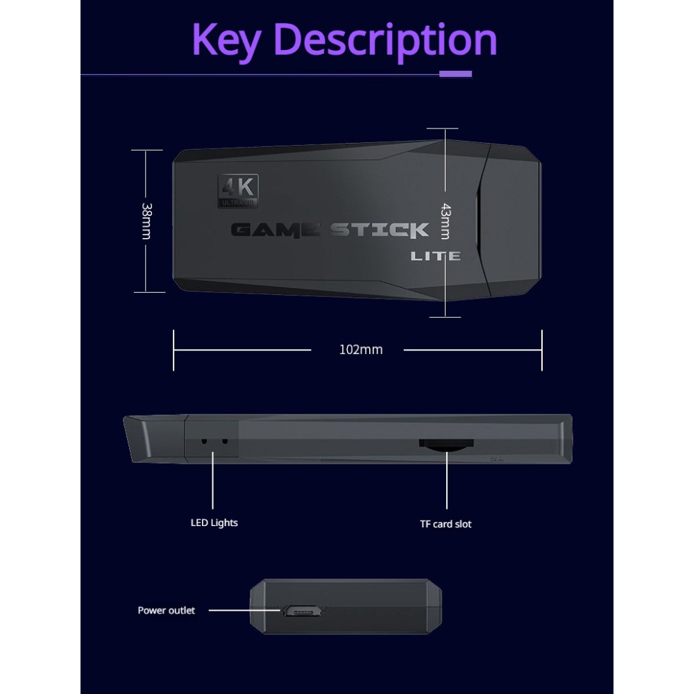 Tragbare 4K Retro-Spielekonsol – Retro Game Controller Usb Bewertung und Preis