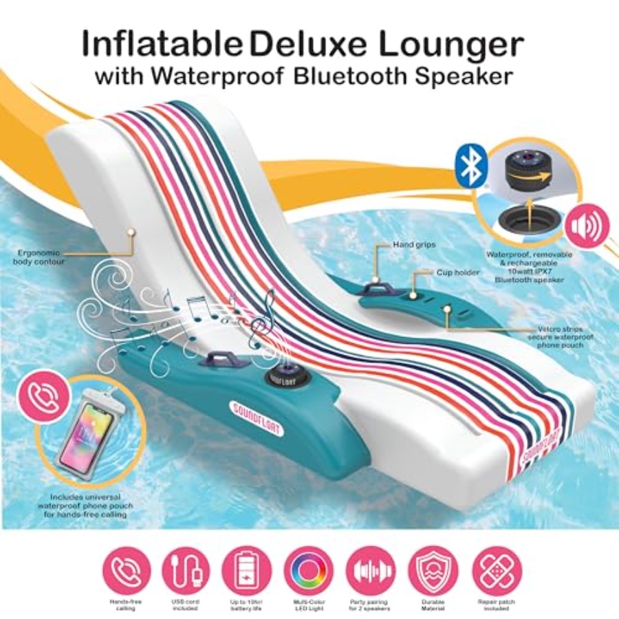 Aufblasbare Poolliege mit Blue – Bluetooth Speaker Waterproof Bewertung und Preis
