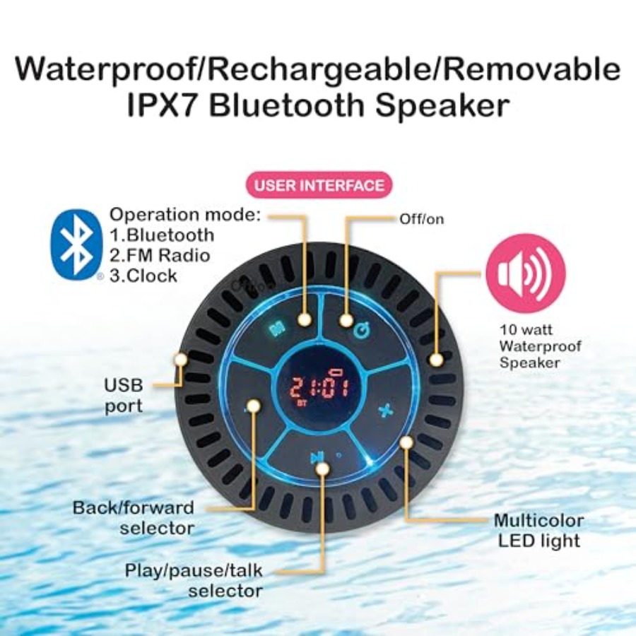 Aufblasbare Poolliege mit Blue – Bluetooth Speaker Waterproof Bewertung und Preis