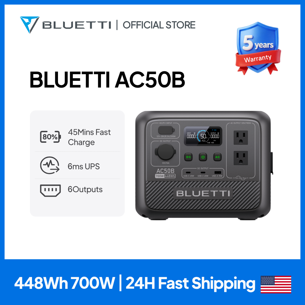 BLUETTI AC50B Tragbare Powerst – Solar Powered Charger Bewertung und Preis